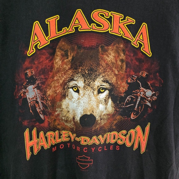 2004 Harley Davidson T-Shirt (Alaska) - *Wasilla, Alaska* (Back side) - Picture 2 of 8